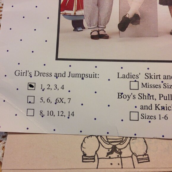 Vintage pattern girl's dress and jumpsuit, Angel Wears - Picture 5 of 8